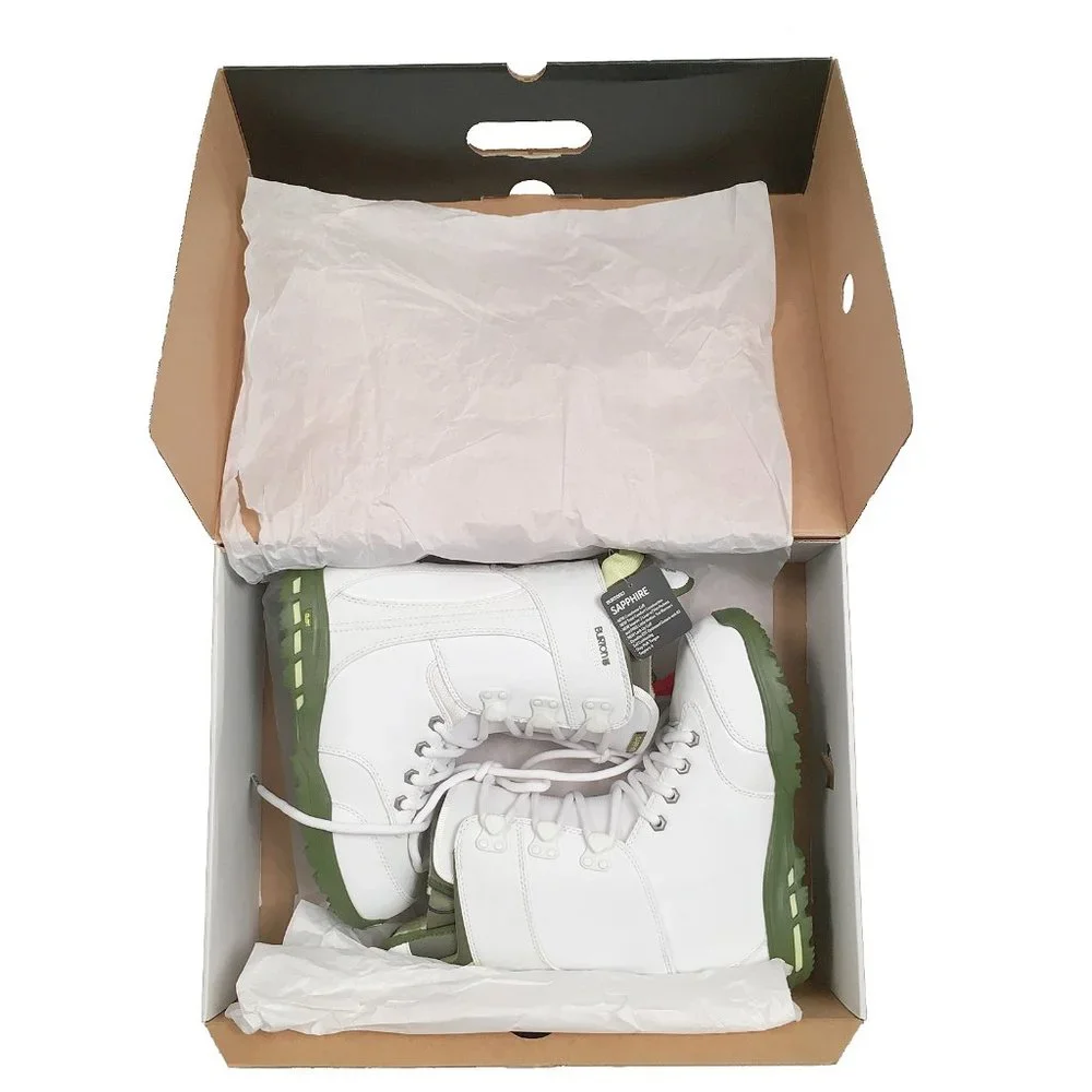 NEW Burton Sapphire Snowboard Boots!  White & Green  Sizes 5.5 6.5 Euro 36 37